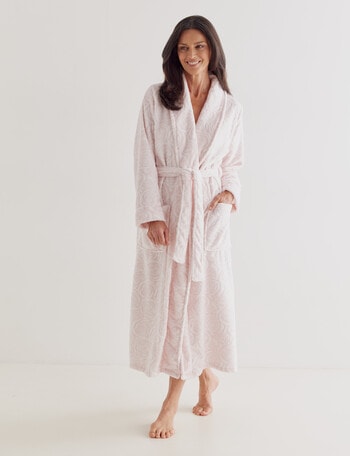 Ruby & Bloom Rose Textured Robe, Pale Pink, 10-26 product photo
