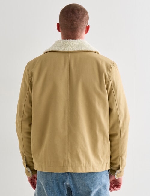 Tarnish Sherpa Lined Jacket, Beige product photo View 02 L