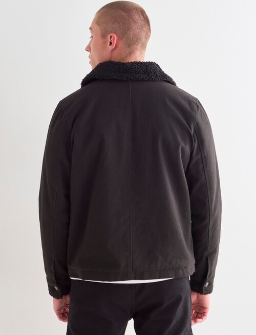 Tarnish Sherpa Lined Jacket, Charcoal product photo View 02 L