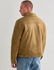 Tarnish Suede Trucker Jacket, Camel product photo View 02 S