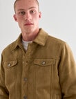 Tarnish Suede Trucker Jacket, Camel product photo View 04 S