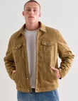 Tarnish Suede Trucker Jacket, Camel product photo View 05 S