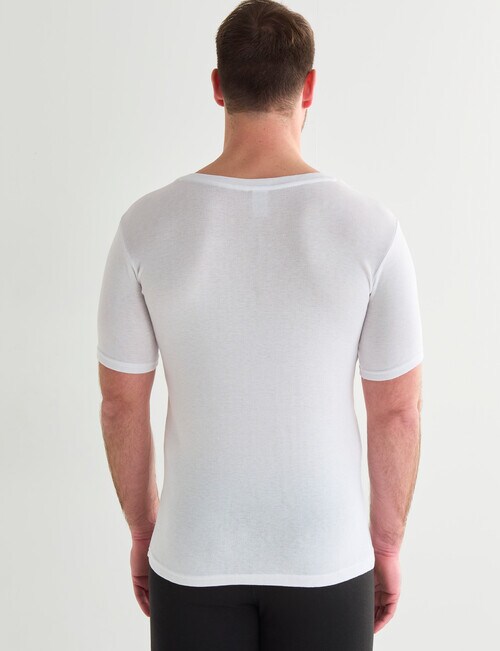 Superfit Polyester Ecovero Short Sleeve V-Neck Top, White product photo View 02 L