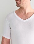 Superfit Polyester Ecovero Short Sleeve V-Neck Top, White product photo View 04 S