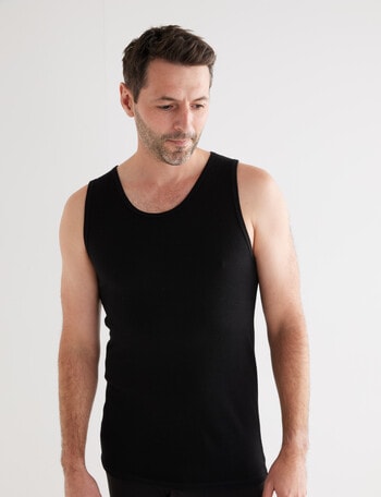 Superfit Merino Bamboo Singlet, Black product photo