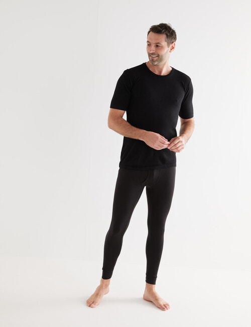 Superfit Merino Bamboo Short Sleeve Crew Tee, Black product photo View 03 L