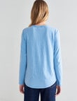 Zest Organic Cotton Long Sleeve Tee, Soft Blue product photo View 02 S