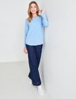 Zest Organic Cotton Long Sleeve Tee, Soft Blue product photo View 03 S