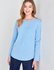 Zest Organic Cotton Long Sleeve Tee, Soft Blue product photo View 05 S