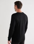 Superfit Merino Bamboo Long Sleeve Crew Tee, Black product photo View 02 S