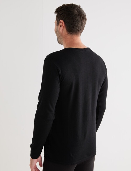 Superfit Merino Bamboo Long Sleeve Crew Tee, Black product photo View 02 L