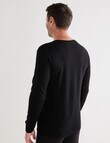 Superfit Merino Bamboo Long Sleeve Crew Tee, Black product photo View 02 S