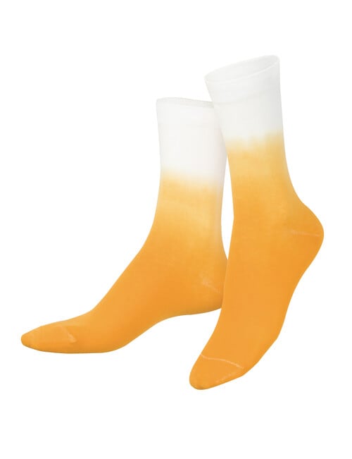 Eat My Socks Iced Tea Mango Socks, 2-Pack, Orange & White product photo View 02 L