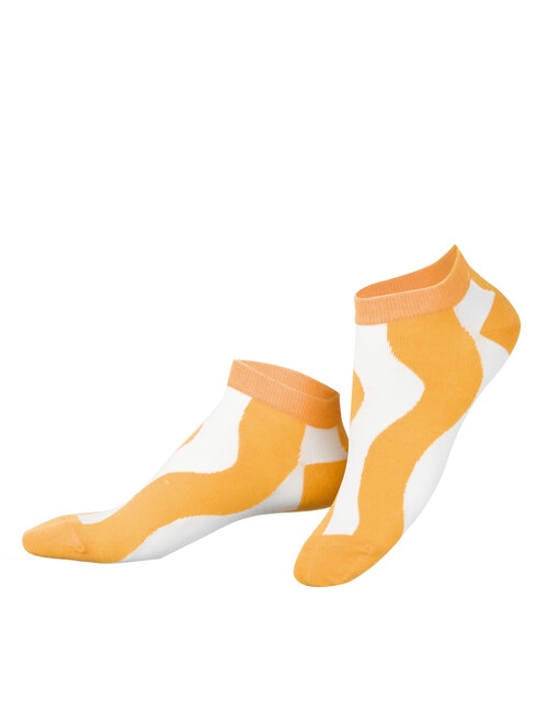 Eat My Socks Iced Tea Mango Socks, 2-Pack, Orange & White product photo View 03 L