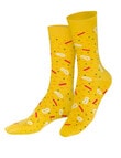 Eat My Socks Spanish Paella Socks, Yellow product photo View 02 S