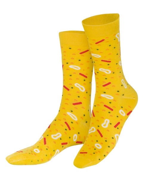 Eat My Socks Spanish Paella Socks, Yellow product photo View 02 L