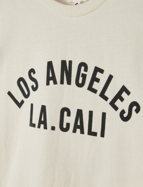 Mac & Ellie LA Long Sleeve Cuffed T-Shirt, Ivory product photo View 02 L