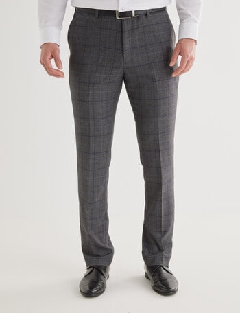Laidlaw + Leeds Check Tailored Pant, Charcoal product photo