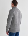 Chisel 1/4 Zip Textured Sweater, Natural Marle product photo View 02 S