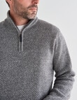 Chisel 1/4 Zip Textured Sweater, Natural Marle product photo View 04 S