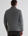 Chisel 1/4 Zip Ribbed Sweater, Grey Marle product photo View 02 S