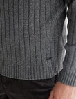 Chisel 1/4 Zip Ribbed Sweater, Grey Marle product photo View 05 S