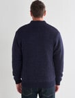 Chisel Knit Sweater, Navy Marle product photo View 02 S