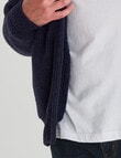 Chisel Knit Sweater, Navy Marle product photo View 06 S