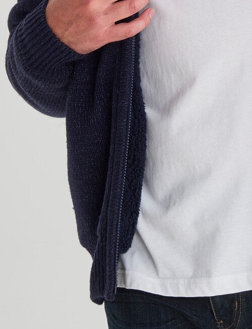 Chisel Knit Sweater, Navy Marle product photo View 06 L