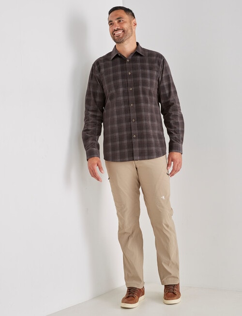 Kauri Trail Cord Long Sleeve Shirt, Khaki product photo View 03 L