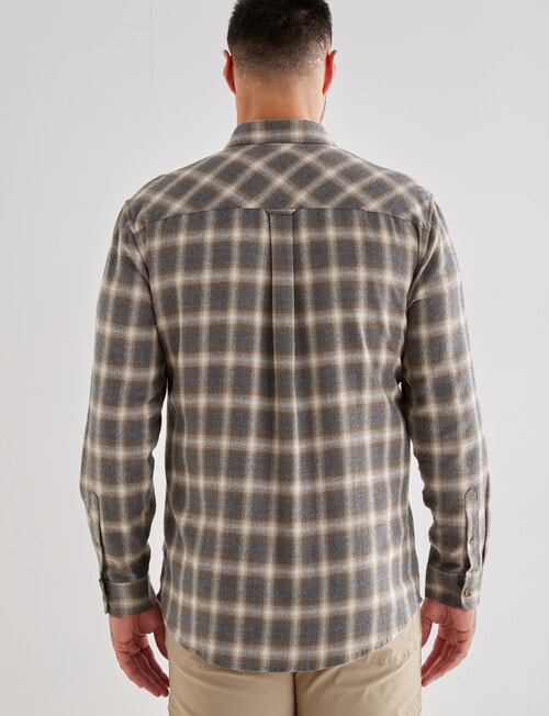 Kauri Trail Murray Long Sleeve Shirt, Grey Marle product photo View 02 L