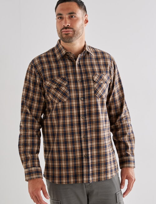 Kauri Trail Hughes Long Sleeve Shirt,Brown product photo View 06 L