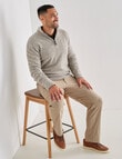 Kauri Trail Dylan Quarter Zip Sweater, Natural Marle product photo View 03 S