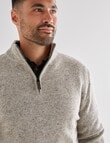 Kauri Trail Dylan Quarter Zip Sweater, Natural Marle product photo View 04 S
