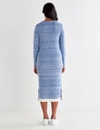 Zest Knitted Spacedye Dress, Blue product photo View 02 S