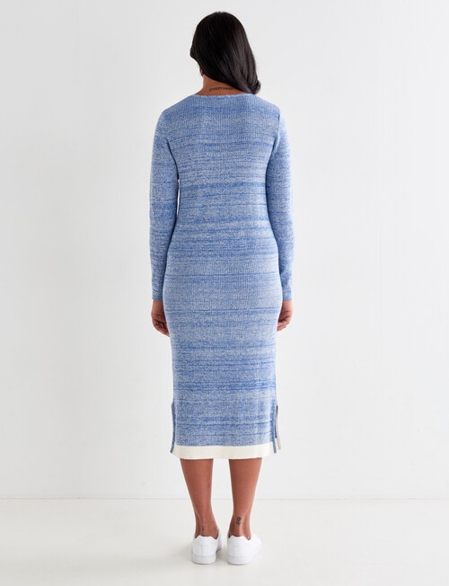 Zest Knitted Spacedye Dress, Blue product photo View 02 L