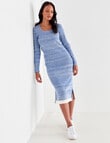 Zest Knitted Spacedye Dress, Blue product photo View 03 S