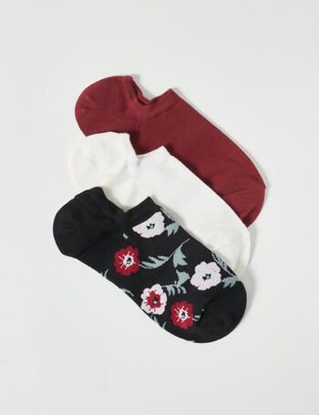 Simon De Winter Anklet Sock, 3-Pack, Garden Ochre product photo