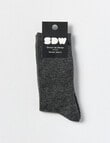 Simon De Winter Winter Warm Crew Sock, Charcoal Marle product photo View 02 S