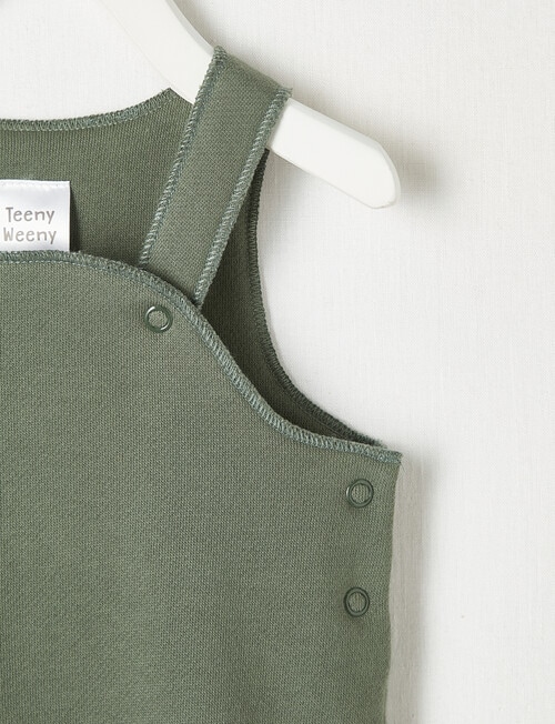 Teeny Weeny Knit Overalls, Evergreen product photo View 02 L