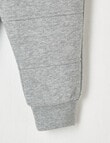 Teeny Weeny Fleece Track Pant, Grey Marle product photo View 03 S
