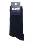 Simon De Winter Winter Warm Crew Socks, Black product photo