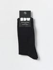 Simon De Winter Winter Warm Crew Sock, Black product photo View 02 S