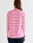 Line 7 Stripes Process Top, Pink & White product photo View 02 S