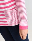 Line 7 Stripes Process Top, Pink & White product photo View 04 S