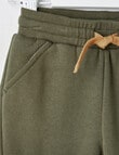 Teeny Weeny Spliced Fleece Track Pant, Khaki product photo View 02 S