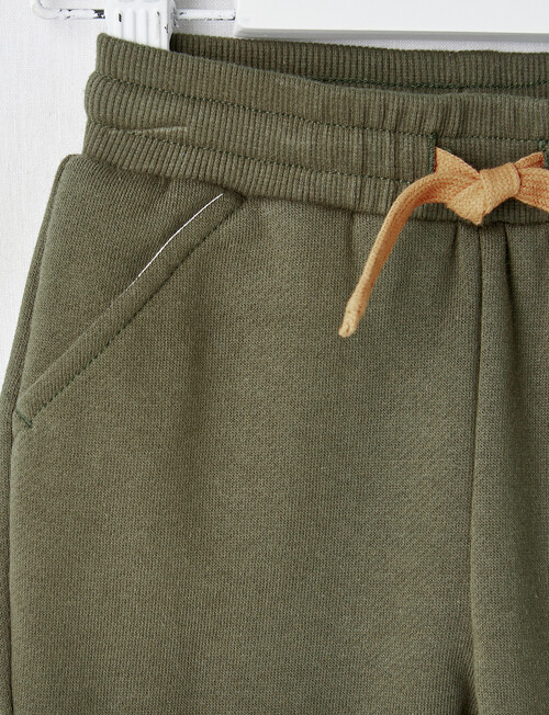 Teeny Weeny Spliced Fleece Track Pant, Khaki product photo View 02 L