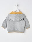 Teeny Weeny French Terry Hoddie, Gray Marle product photo View 02 S