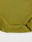 Teeny Weeny Long-Sleeve Rib Bodysuit, Frog Green product photo View 03 S