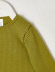 Teeny Weeny Long-Sleeve Rib Tee, Frog Green product photo View 02 S